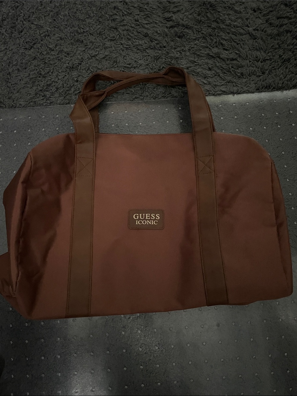 Guess Iconic Men's Duffel Bag in Dark Brown
